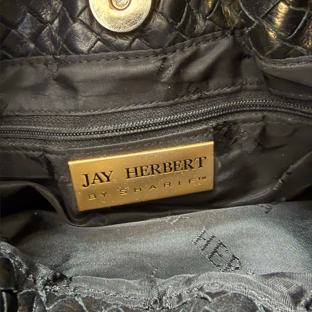 Vintage Jay Herbert by Sharif  Black Woven Purse - Picture 2 of 5